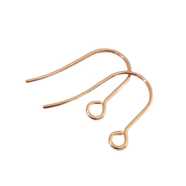 Stainless steel Oorbelhaakjes RVS - Goudkleur - 19x14mm - 2 stuks