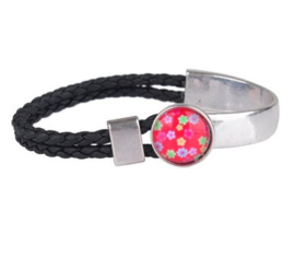 Tussenzetsel - halve armband met kastje voor 14mm cabochon / plaksteen