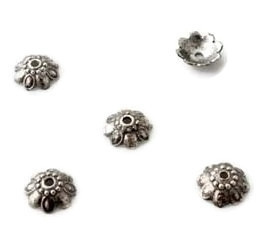 Kunststof Kapjes Bloem - Metal Look ± 9x3mm - 20 stuks