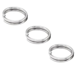 Dubbele ringetjes, splitringetjes 4mm - Zilverkleur - 50 stuks