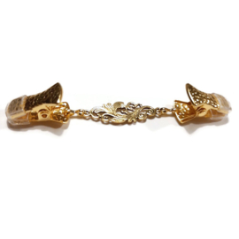 Tussenzetsel Brocante, Antiek Goudkleur, met 2 ogen - 30x10mm