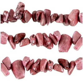 Chips Stone Kralen - 5-10mm - Roze Rood - 20 stuks