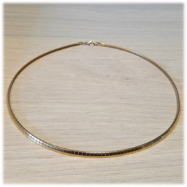 Platte Soepele Choker / Spang -  4mm - Edelstaal - Goudkleur