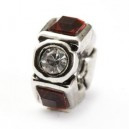 Bedels met Rode Strass Steentjes