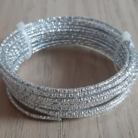 Zacht aluminium draad met patroon - zilverkleur - 2mmx5meter