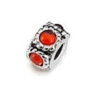 Bedels met Rode Strass Steentjes