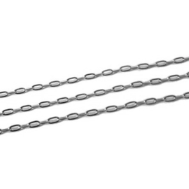 Rvs Kleine Ovale Schakelketting in Goudkleur of Zilverkleur