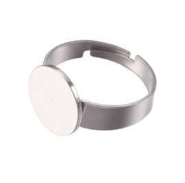 Roestvrijstaal - RVS - Ring voor Plaksteen - 8, 10 of 12mm plakvlak