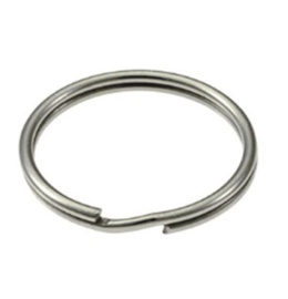 Sleutelhanger ringen  - Platinumkleur  - Splitring - 20mm, 25mm of 35mm