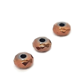 Hematiet Kralen Facet Rondel - 4x2mm - Koperkleur - 10 stuks