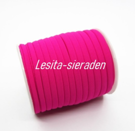 Modi elastiek, Ibiza elastisch koord - fuchsia roze  -  5mm breed  -  per 50cm