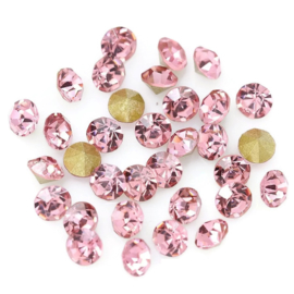 Glas kristal similisteen -  rond facet geslepen - ±4.7mm - ss20 - swarovski - div kleuren