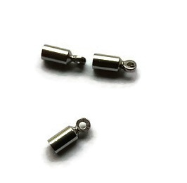 DQ Eindkapje RVS Platinumkleur 8x2,5mm - 4 stuks