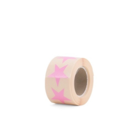 Sticker ster | ster pastel roze | 30 stuks