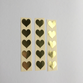 Sticker mini hartje | goud | 30 stuks