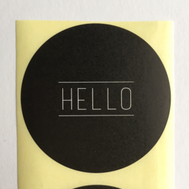 Sticker | enjoy, hello & for you | zwart | 9 stuks