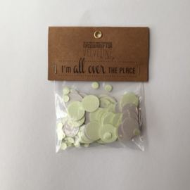 Confetti | zakje | grijs - licht groen |
