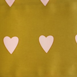 Zakje | Love Heart Ochre / baby pink | 10 stuks