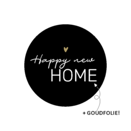 Sticker rond | Happy new home | 10 stuks