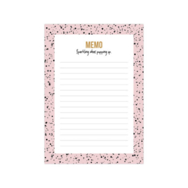 Stationary | A6 Noteblock spalking pink | 1 stuk