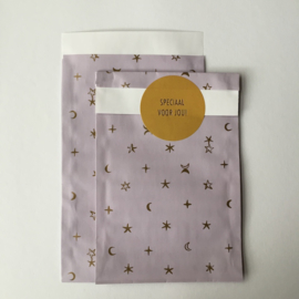 Zakjes | stars & moon lila | 10 stuks