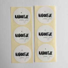 Sticker rond | Kadootje voor jou | 10 stuks