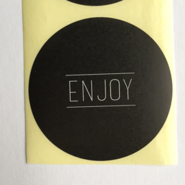 Sticker | enjoy, hello & for you | zwart | 9 stuks