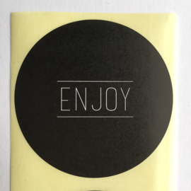 Sticker | enjoy, hello & for you | zwart | 9 stuks