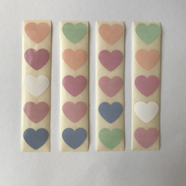 Sticker mini hartje | pastel mix | 10 stuks