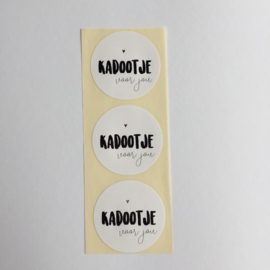 Sticker rond | Kadootje voor jou | 10 stuks