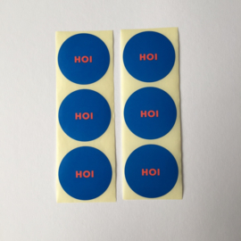 Sticker rond | Hoi | 10 stuks