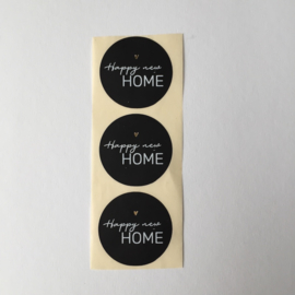 Sticker rond | Happy new home | 10 stuks