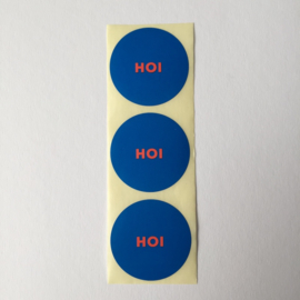 Sticker rond | Hoi | 10 stuks