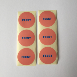 Sticker rond | Feest | 10 stuks