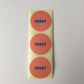 Sticker rond | Feest | 10 stuks