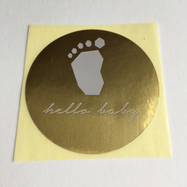 Sticker rond | Baby Boy blauw | 10 stuks