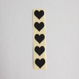 Sticker mini hartje | zwart | 30 stuks