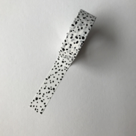 MT | washitape | zwart / wit dots | 1 stuk