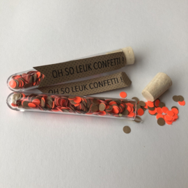 Confetti | buisje | kraft / neon oranje |