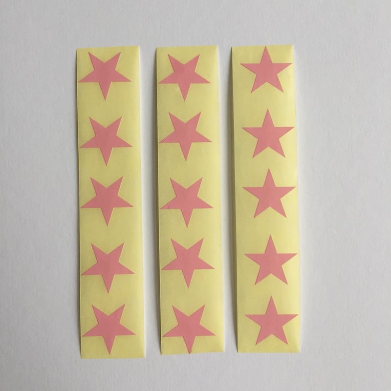 Sticker mini ster |  licht roze | 30 stuks