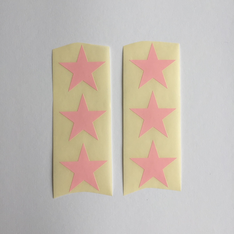 Sticker ster | ster pastel roze | 30 stuks