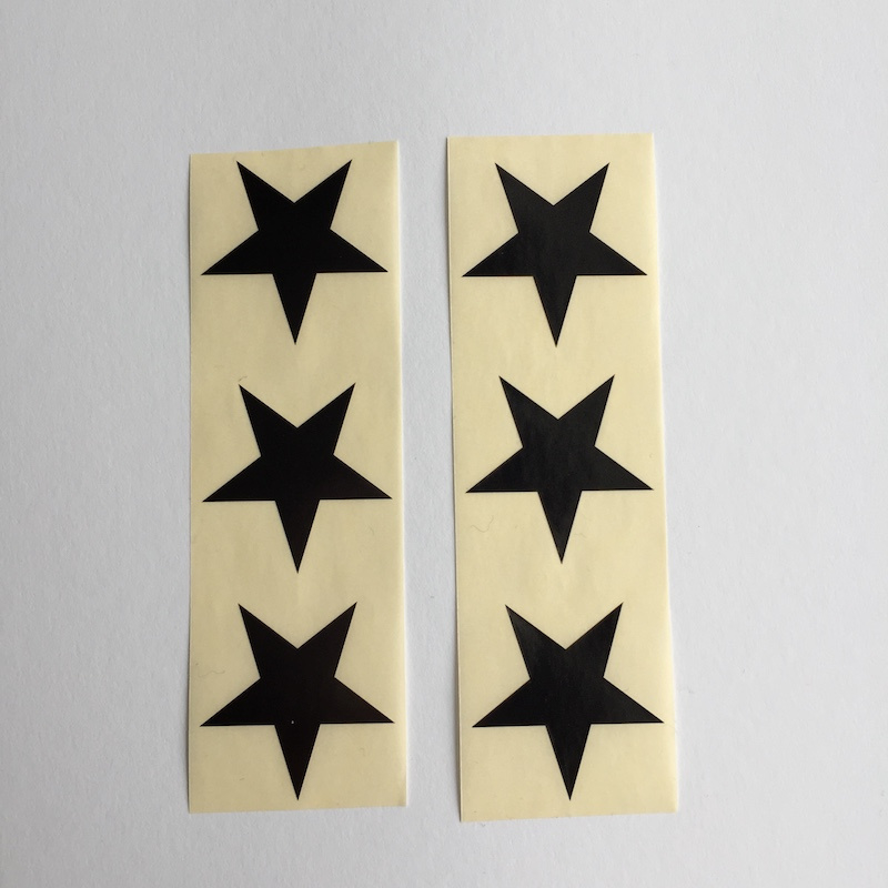 Sticker ster | zwart | 30 stuks