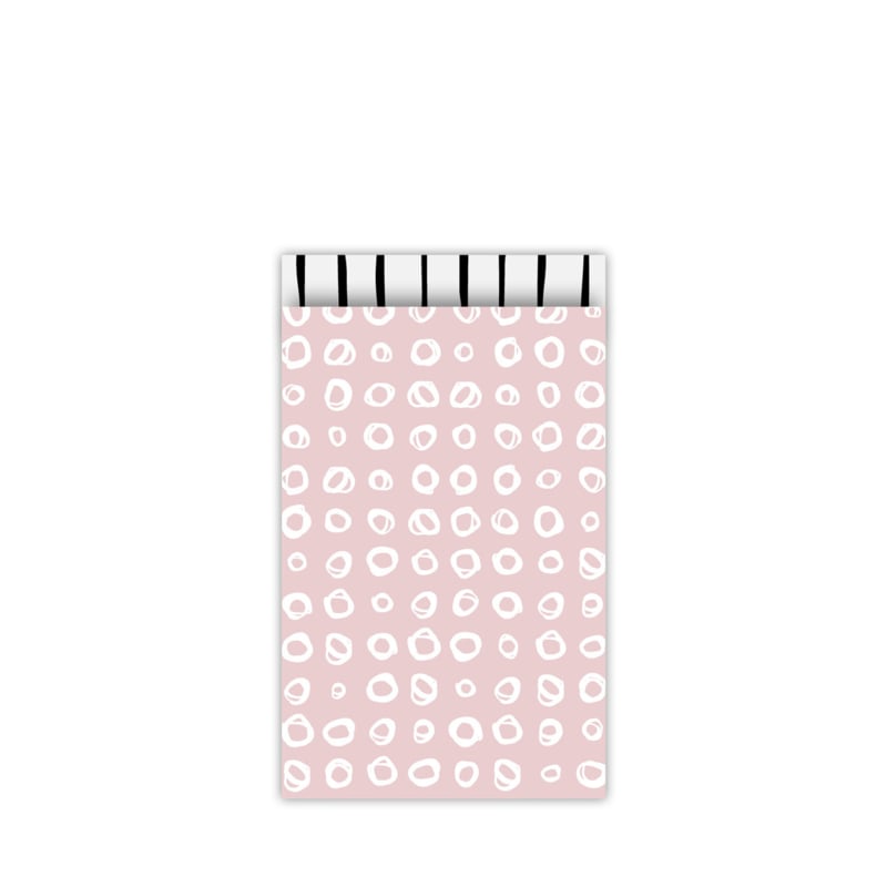 Zakjes | Line art warm roze/wit/zwart| 10 stuks