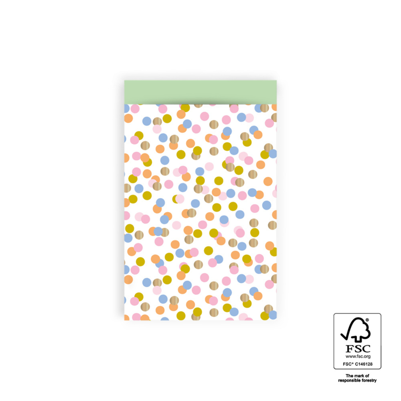 Zakjes | Small Confetti Bright - Pistache  | 10 stuks