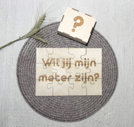 Wil je mijn meter/peter zijn puzzel