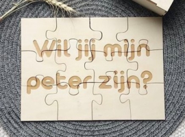 Wil je mijn meter/peter zijn puzzel